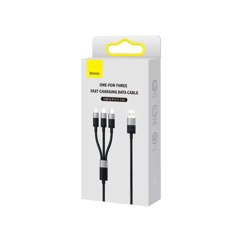 کابل شارژ 3 در 1 باسئوس مدل StarSpeed Series طول  1.2  متر 3.5 آمپر